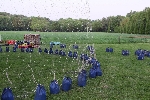 Der Netzballon beim Aufrüsten.